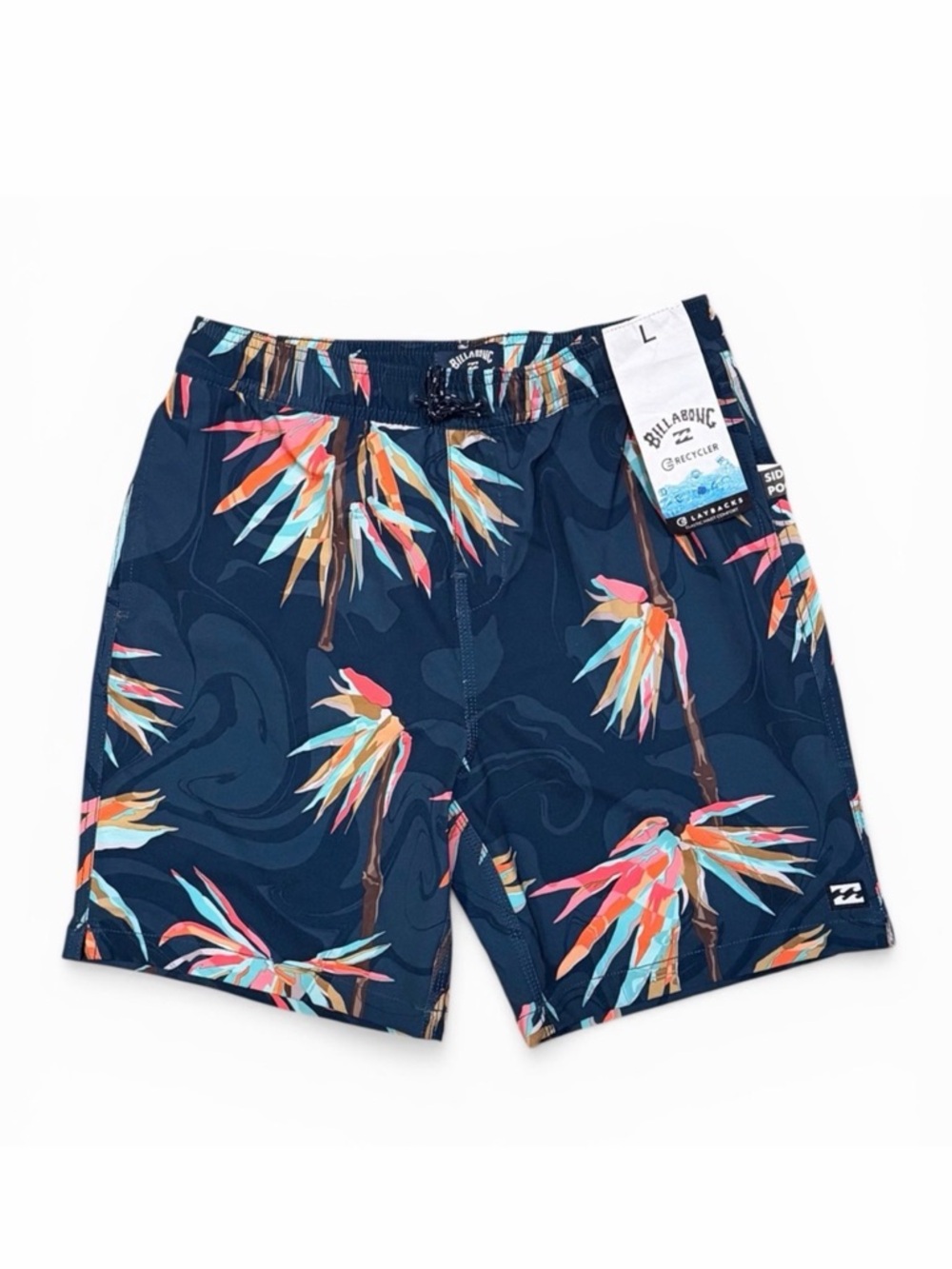 Billabong Boys Sundays Layback 17” Swim Trunks L 14 NWT Tropical